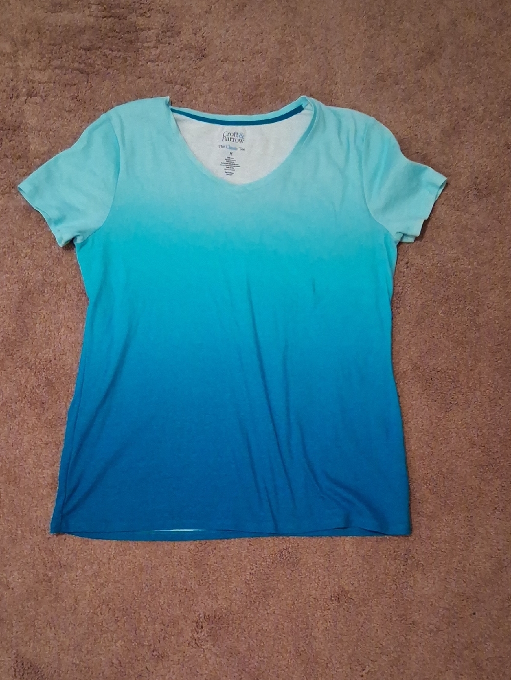 croft & barrow Aqua to Teal Ombre Short-Sleeve Tee